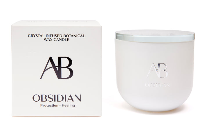 Aromabotanical Obsidian Crystal Candle 340g
