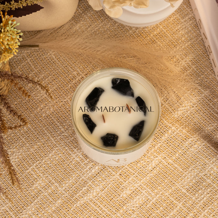 Obsidian Crystal 340g Candle