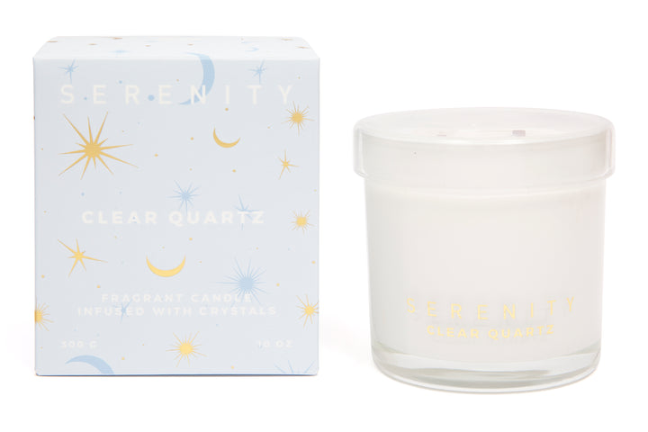 Serenity Clear Quartz Crystal Candle 300g
