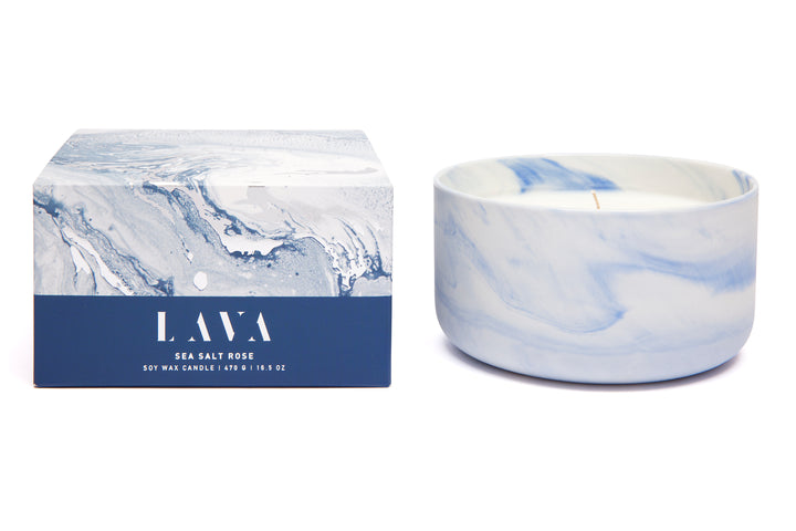 Serenity Lava Sea Salt Rose Large Candle 470g