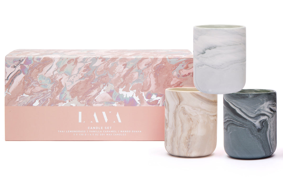 Serenity Lava Mini Candle Gift Set