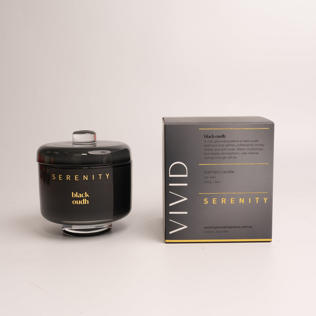 Vivid Black Oudh 230g Candle