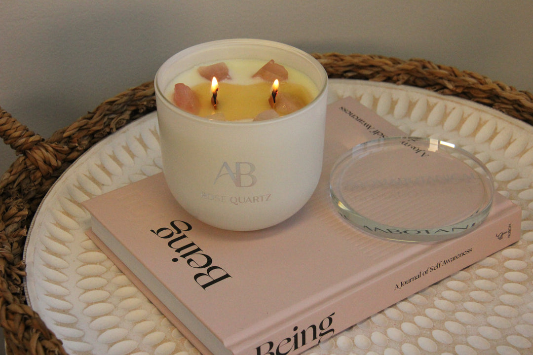 Rose Quartz Crystal 340g Candle