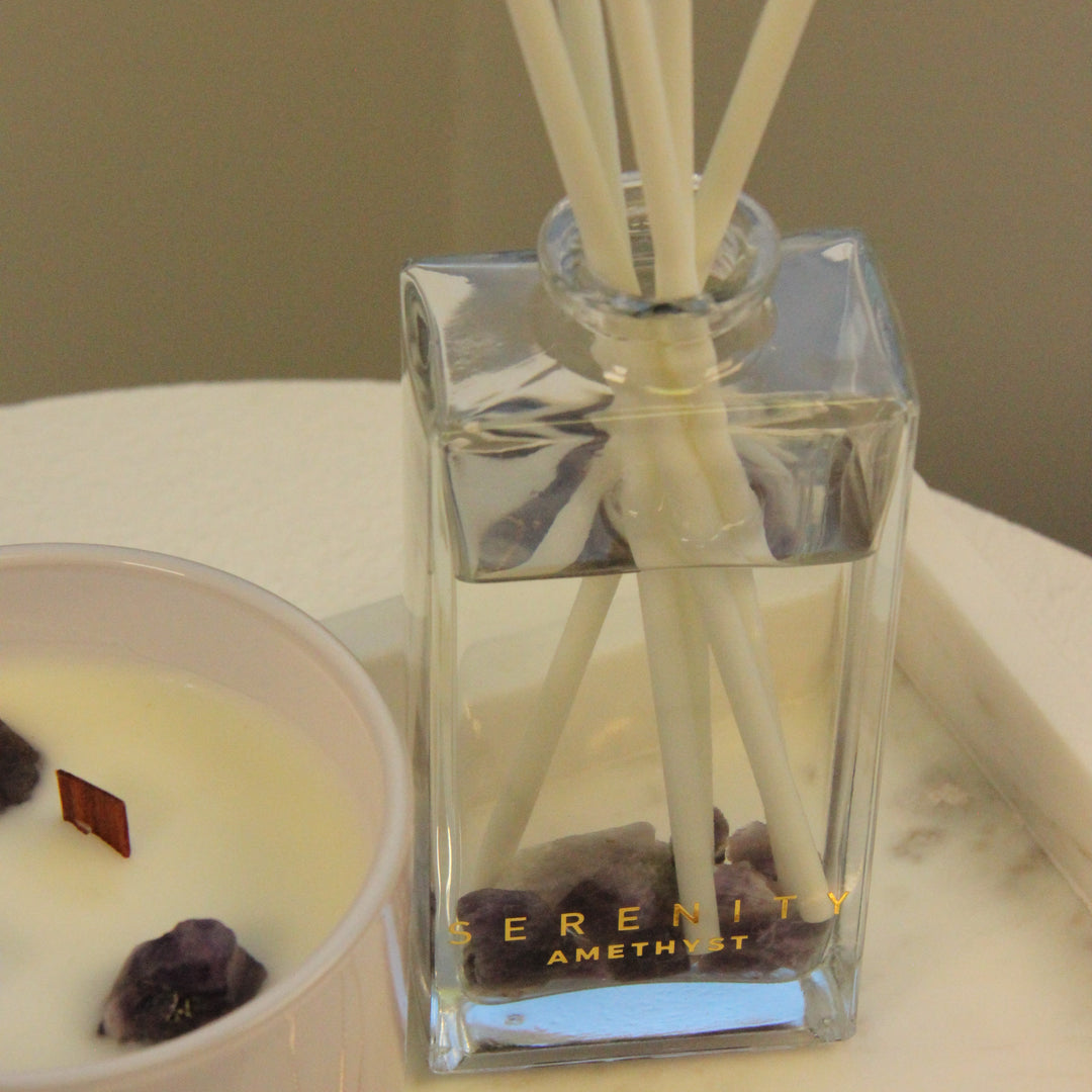 De-Stress Amethyst Crystal 130ml Diffuser