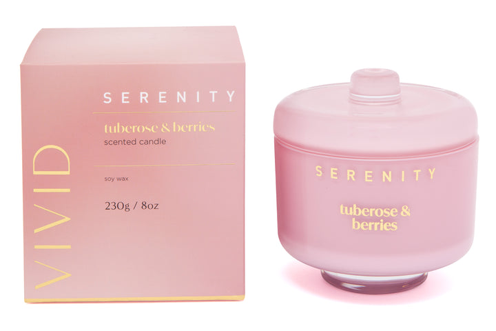 Serenity Vivid Tuberose & Berries Candle 230g