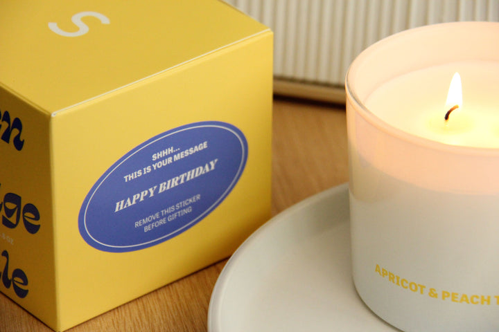 Serenity Hidden Message Apricot & Peach Tea Candle 250g