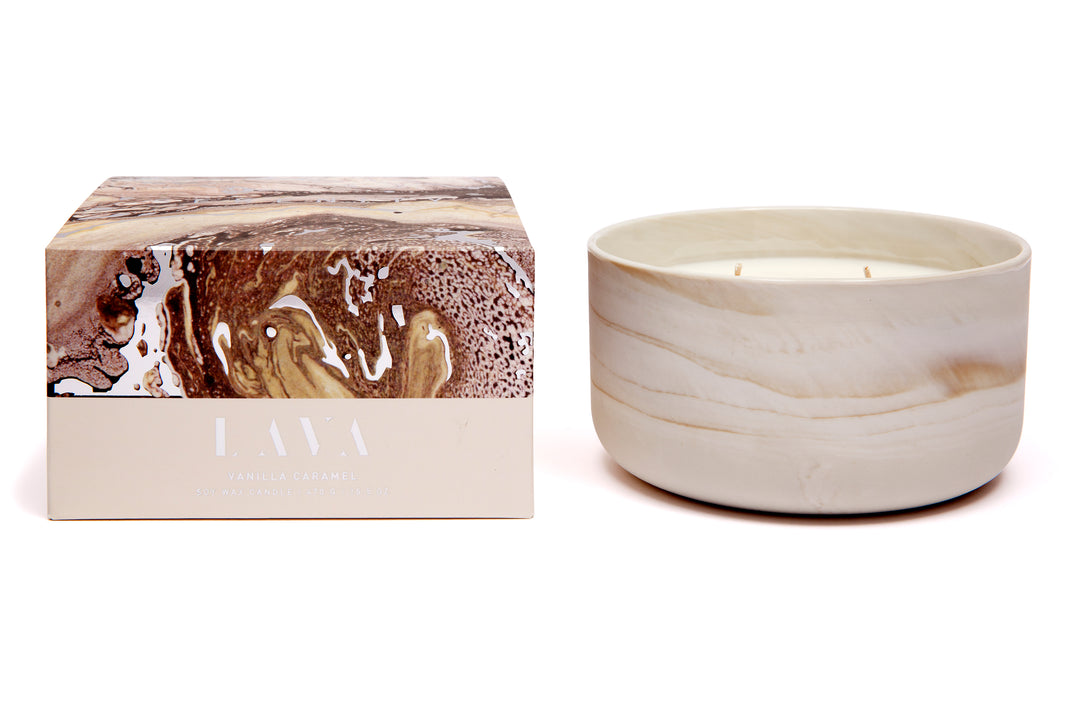 Serenity Lava Vanilla Caramel Large Candle 470g