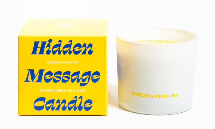 Serenity Hidden Messages Apricot & Peach Tea Candle 250g